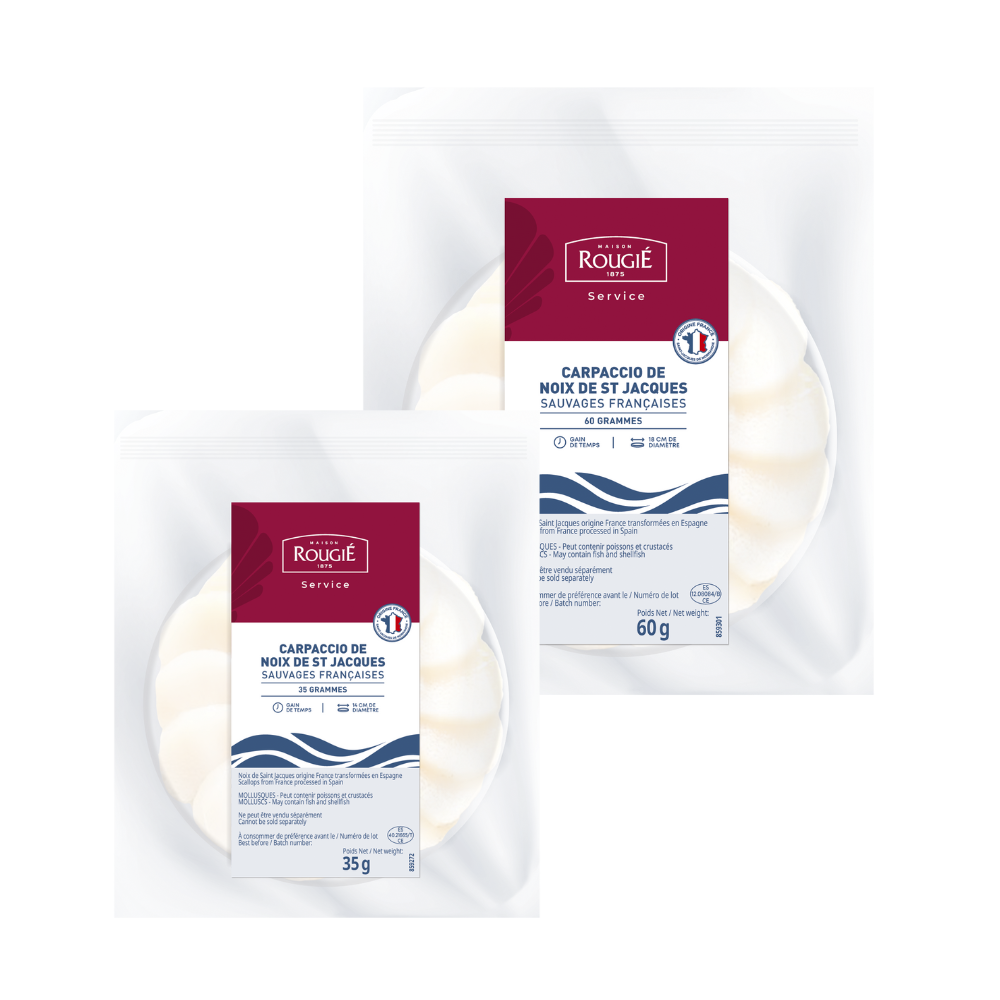 Carpaccio de Noix de Saint-Jacques crues de Normandie - Rougié