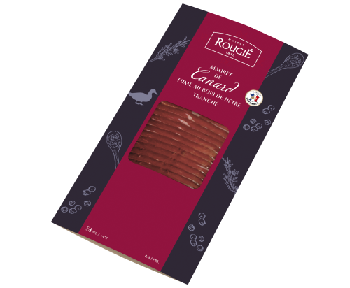 Magret de canard tranché fumé au bois de hêtre - Rougié