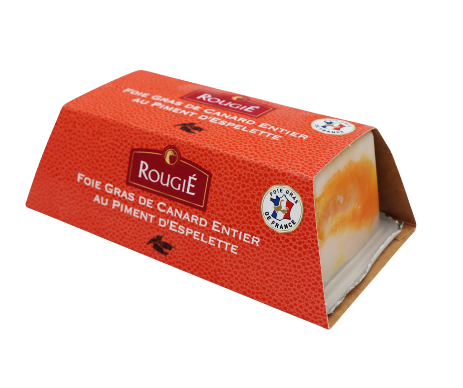 Foie gras de pato entero con pimentón de Espelette - Rougié