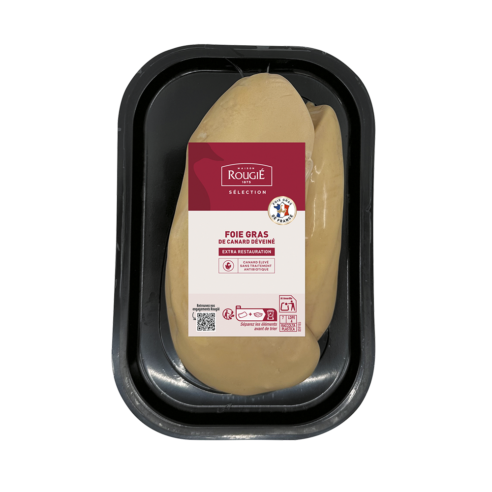 Foie gras de pato crudo Extra Restauración desvenado - Rougié