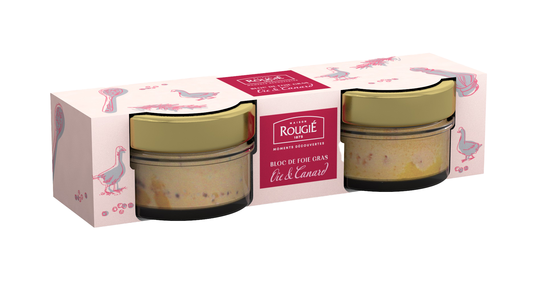 Coffret dégustation duo de bloc de foie gras - Rougié