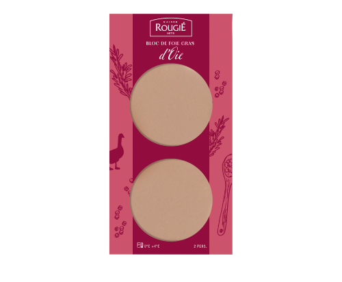 2 tranches de bloc de foie gras d&rsquo;oie - Rougié